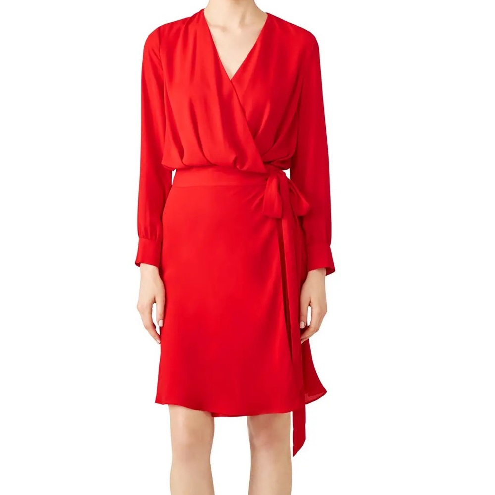 Frame & Partners Rosemary Wrap Dress Red 6